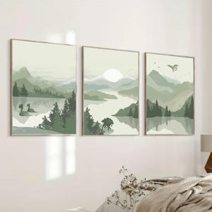 3er-Set Poster Pokemon Druck herunterladbar, querformatige minimalistische Pokemon Wandkunst für Wohnzimmer oder Schlafzimmer, Lapras Articuno Suicune