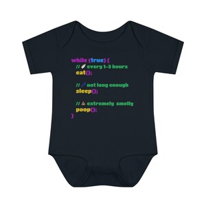 Body de bebé con código: programación, codificación, Javascript, código, mono de bebé, comer, dormir, hacer caca, repetir imagen 8
