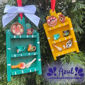 Handcrafted Wooden Christmas Ornament, Mexican Christmas Ornaments, Ofrenda Tree Ornaments, Handmade Ornaments, Artesanias Mexicanas