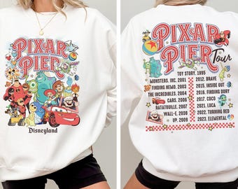 Moletom Pixar Pier Disneyland, Camiseta Disneyland Pixar Fest 2024, Meet me at Pixar Pier Disney Pixar Characters, Camiseta Disneyland Trip