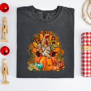 Thanksgiving Comfort Colors Shirt, Fall Shirt, Thanksgiving Turkey Shirt, Sublimation Design Shirt, Happy Thankful Tee, Fall Vibes Tee