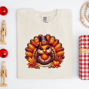 Happy Thanksgiving Comfort Colors Shirt, Turkey Day Shirt, Thanksgiving Sublimation Design Shirt, Trendy Season Shirt, Autumn Tee, Cute Tee