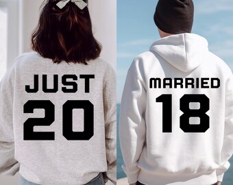 Huwelijksreis sweatshirts paren shirts grappige paren shirts trouwshirts net getrouwd shirts verlovingscadeau huwelijkscadeau bruid en bruidegom
