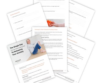 La clé unique (que personne ne vous dit) pour soulager votre anxiété | Cahier d'exercices imprimable | Téléchargement numérique | Invites de journalisation