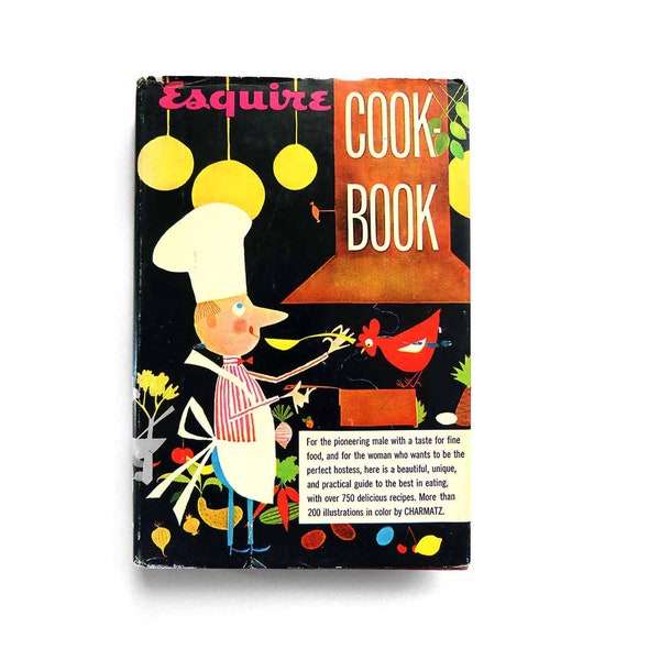 Jahrgang 1950 esquire Koch-Buch von den Herausgebern von Esquire Intro von Arnold Gingrich Mid Century Illustrationen von Charmatz