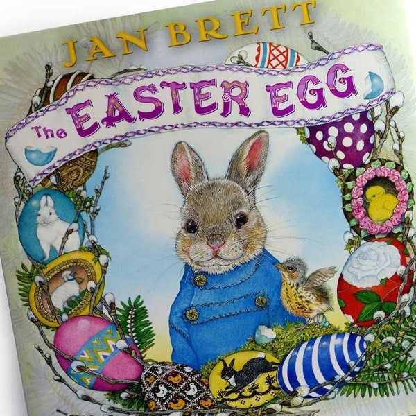The Easter Egg Flat SIGNED by Jan Brett Holiday Bunnies Woodland Animals Kindness Story Family Keepsake 1st Edition HCDJ w/ Bonus Materials