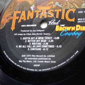 1975 Elton John Captain Fantastic And The Brown Dirt Cowboy MCA Records MCA-2142 Pop Vinyl lp Gatefold Scraps & Lyrics Booklets EJ Poster image 4