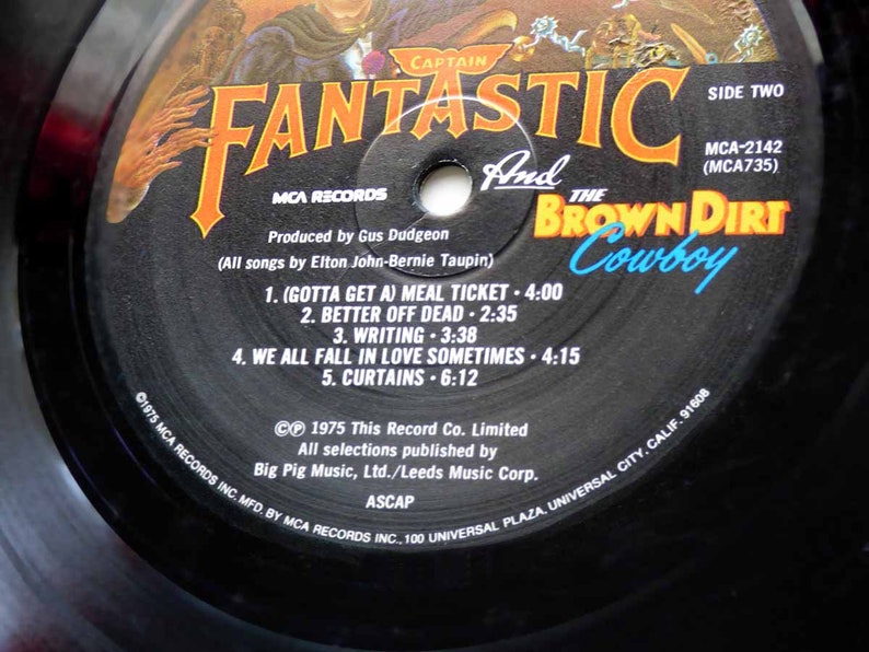 1975 Elton John Captain Fantastic And The Brown Dirt Cowboy MCA Records MCA-2142 Pop Vinyl lp Gatefold Scraps & Lyrics Booklets EJ Poster image 4