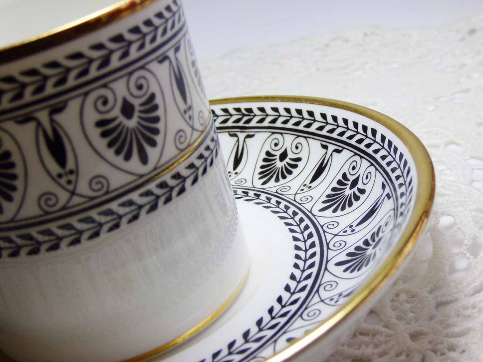 Formal Fine Bone China Crown Staffordshire England Black Etsy