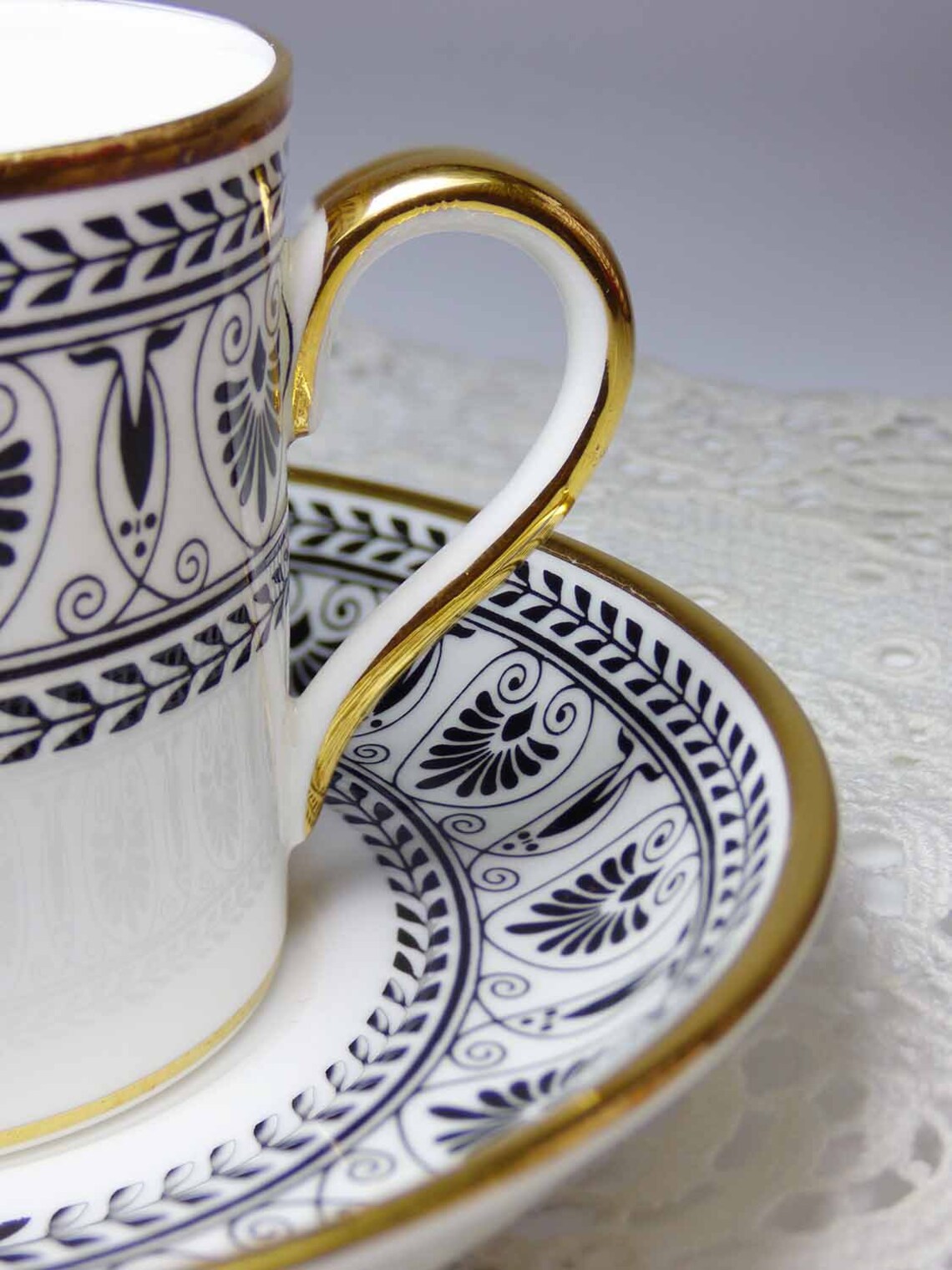 Formal Fine Bone China Crown Staffordshire England Black Etsy