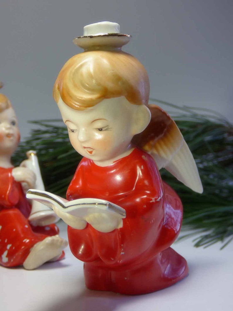 1953 Vintage Musical Angels Candle Holder Angels Singing Etsy