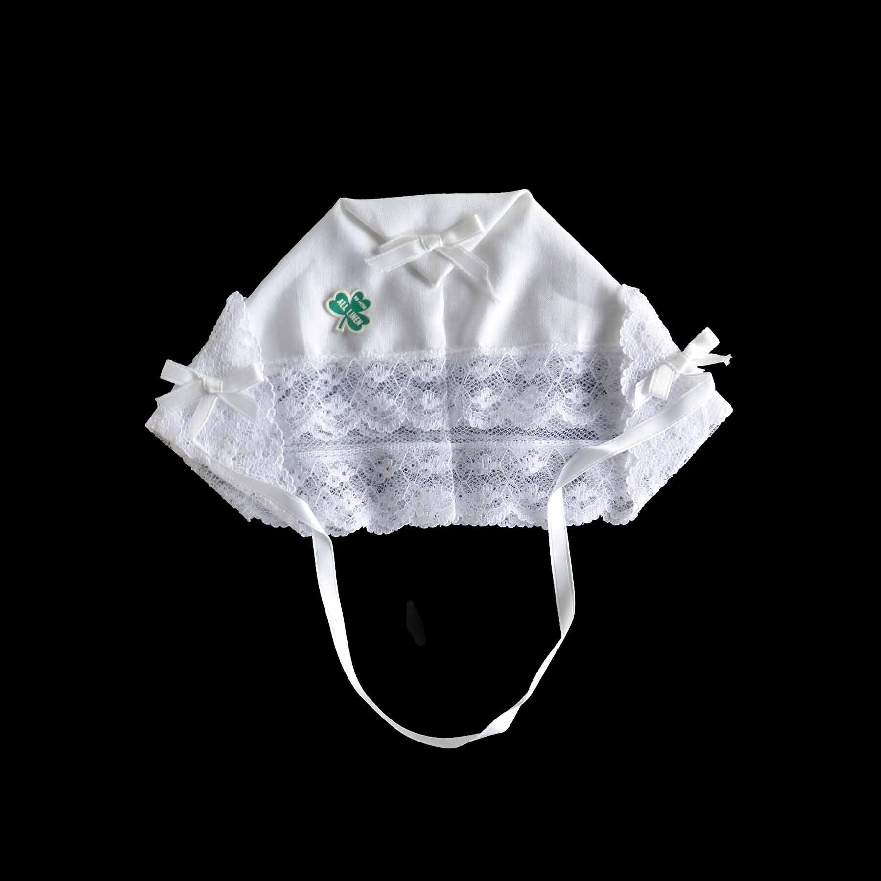 Irish Linen Keepsake Christening Handkerchief Bonnet W Poem Gift