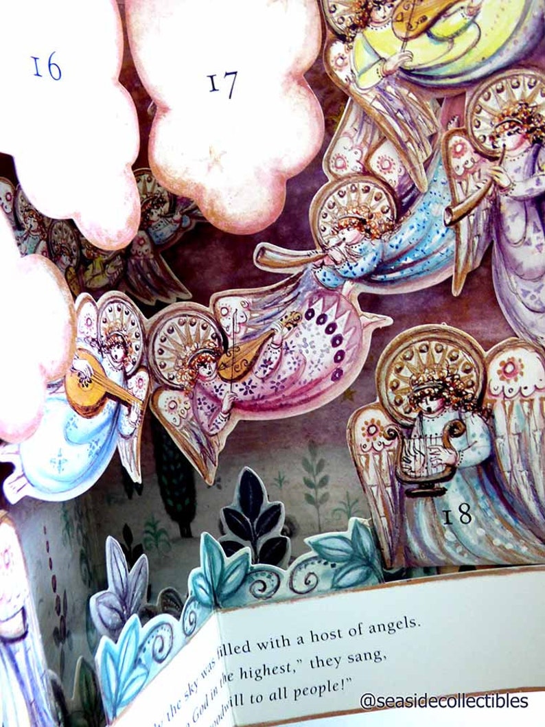 3D Picture Popup Advent Calendar A Christmas Carousel the Etsy