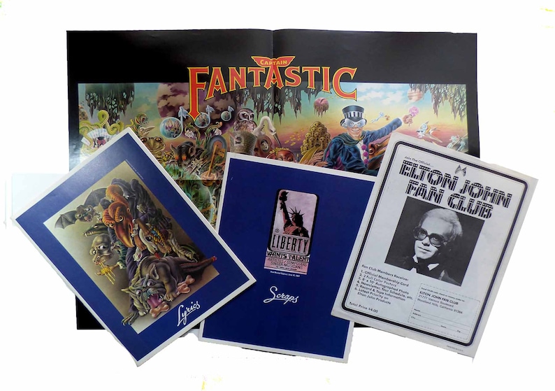 1975 Elton John Captain Fantastic And The Brown Dirt Cowboy MCA Records MCA-2142 Pop Vinyl lp Gatefold Scraps & Lyrics Booklets EJ Poster image 2