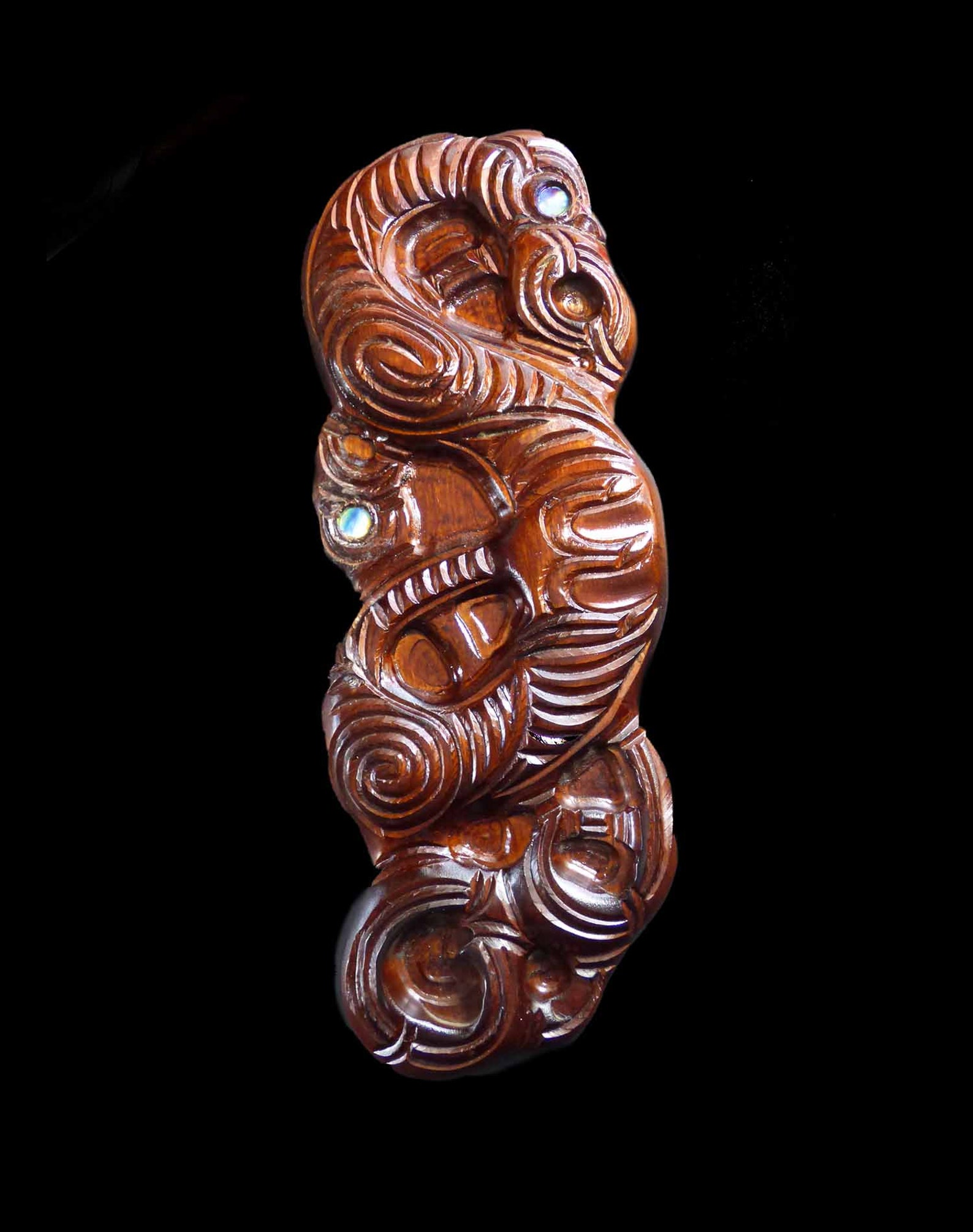 Manaia Matau Artist Signed Polynesian Wood Carving Vintage New Etsy