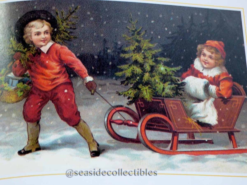 A christmas alphabet poem by carolyn wells illustrations etsy