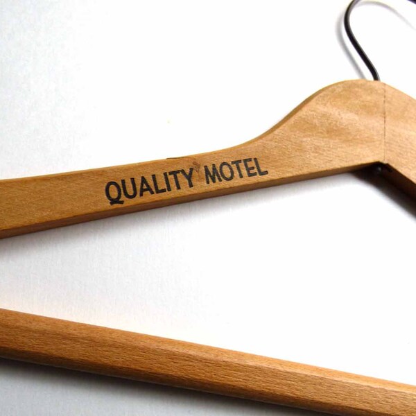 The Quality Motel of Key Biscayne, Florida in MiMo Historic District Wooden Clothes Hanger Mid Century