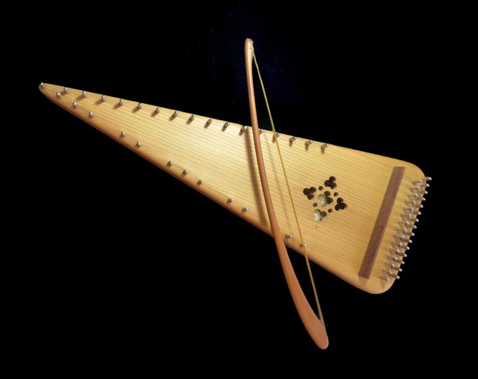 1990s Unicorn Strings All Wood Bowed Psaltery W/ Cathedral Windows