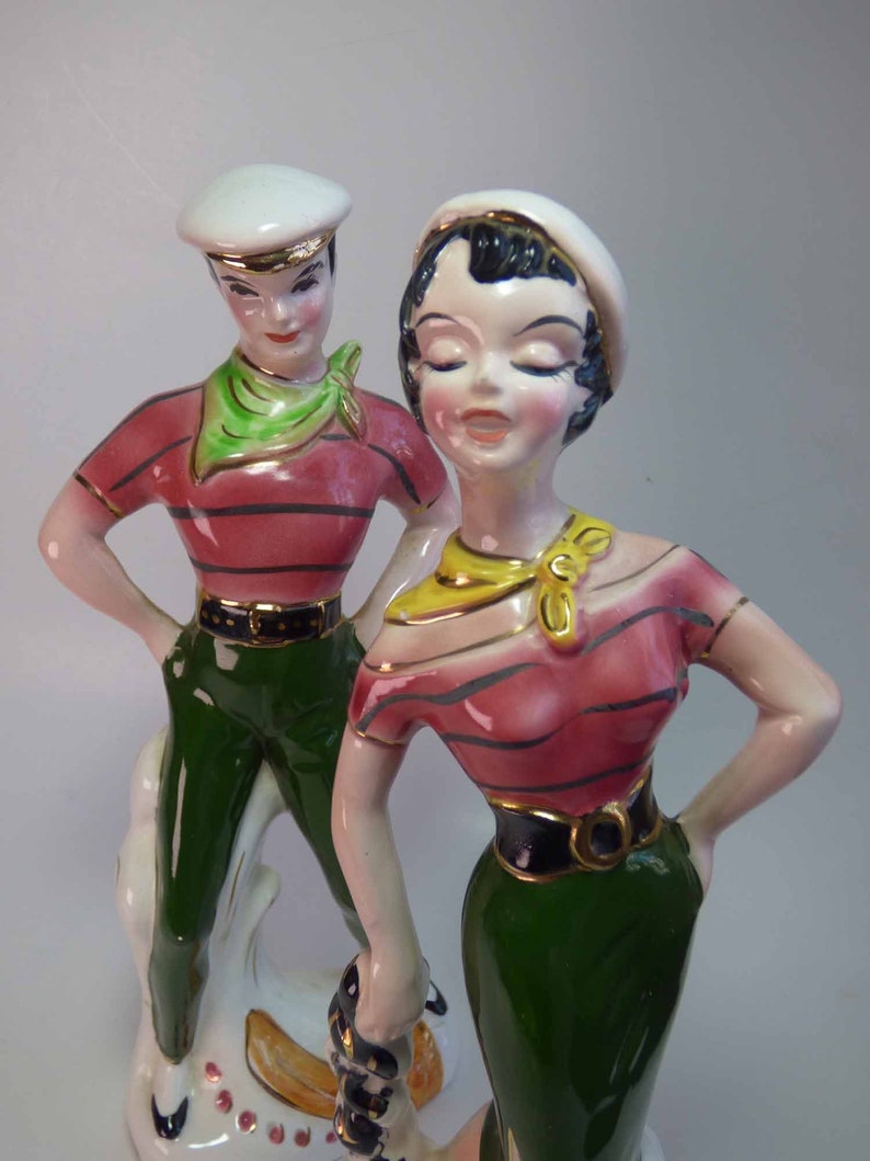 Set of Vintage Kreiss 50s BEATNIK Ceramic Figurines Groovy Etsy