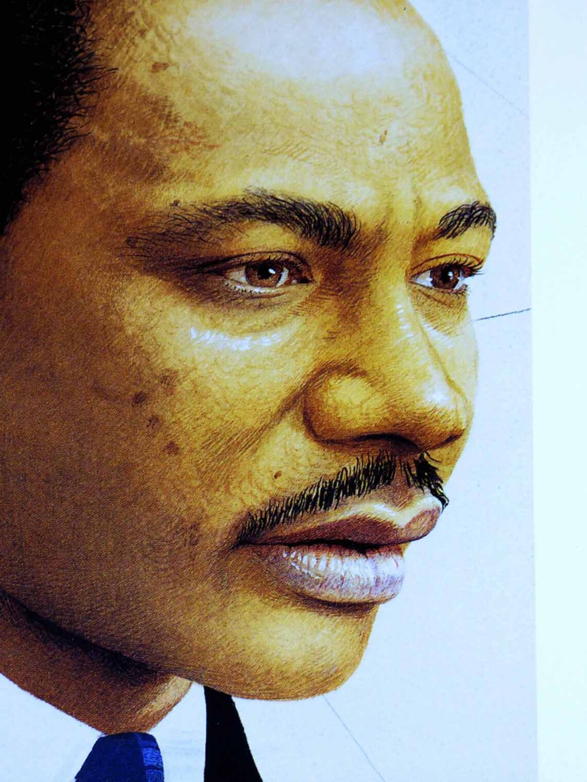 Mlk Color Portrait MLK Martin Luther King 1990s Full Color Lithos Museum Book Time ...