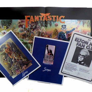 1975 Elton John Captain Fantastic And The Brown Dirt Cowboy MCA Records MCA-2142 Pop Vinyl lp Gatefold Scraps & Lyrics Booklets EJ Poster image 9