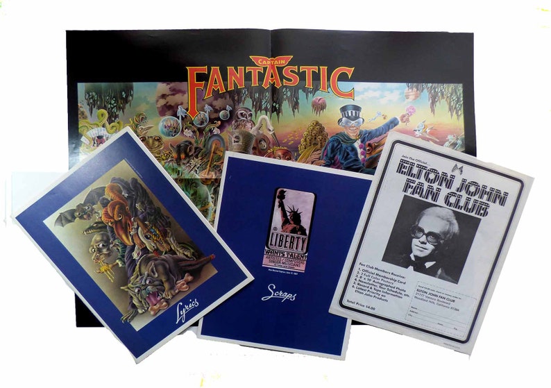 1975 Elton John Captain Fantastic And The Brown Dirt Cowboy MCA Records MCA-2142 Pop Vinyl lp Gatefold Scraps & Lyrics Booklets EJ Poster image 9
