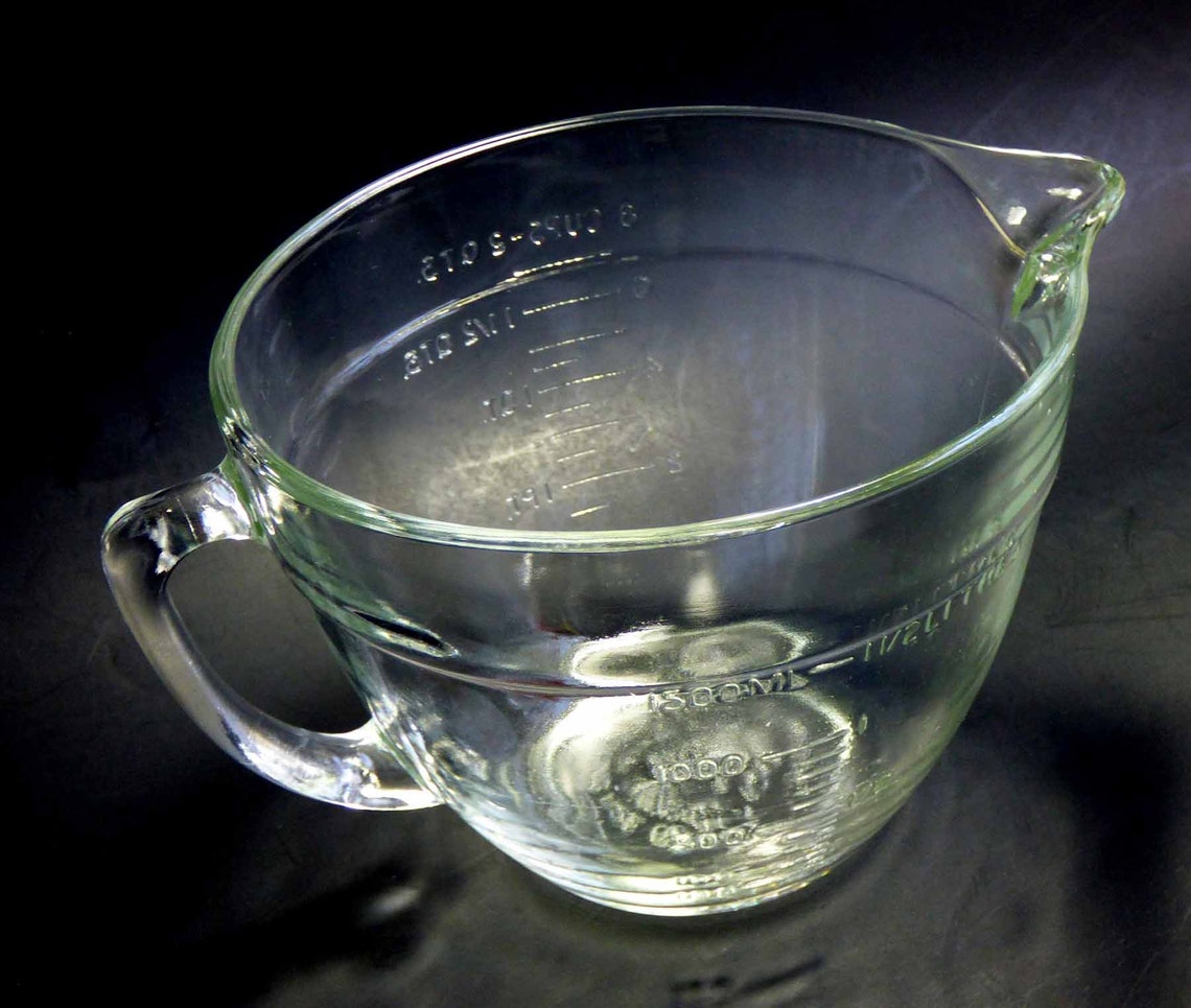 Anchor Hocking 88 Batter Bowl Fire King Clear Glass 2QT 8 Cup Etsy