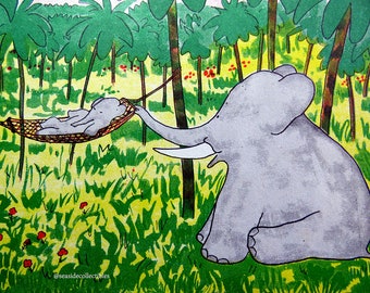 The Story of Babar, The Little Elephant Written & Illustrated by Jean de Brunhoff Hardcover 1960 First Edition Random House