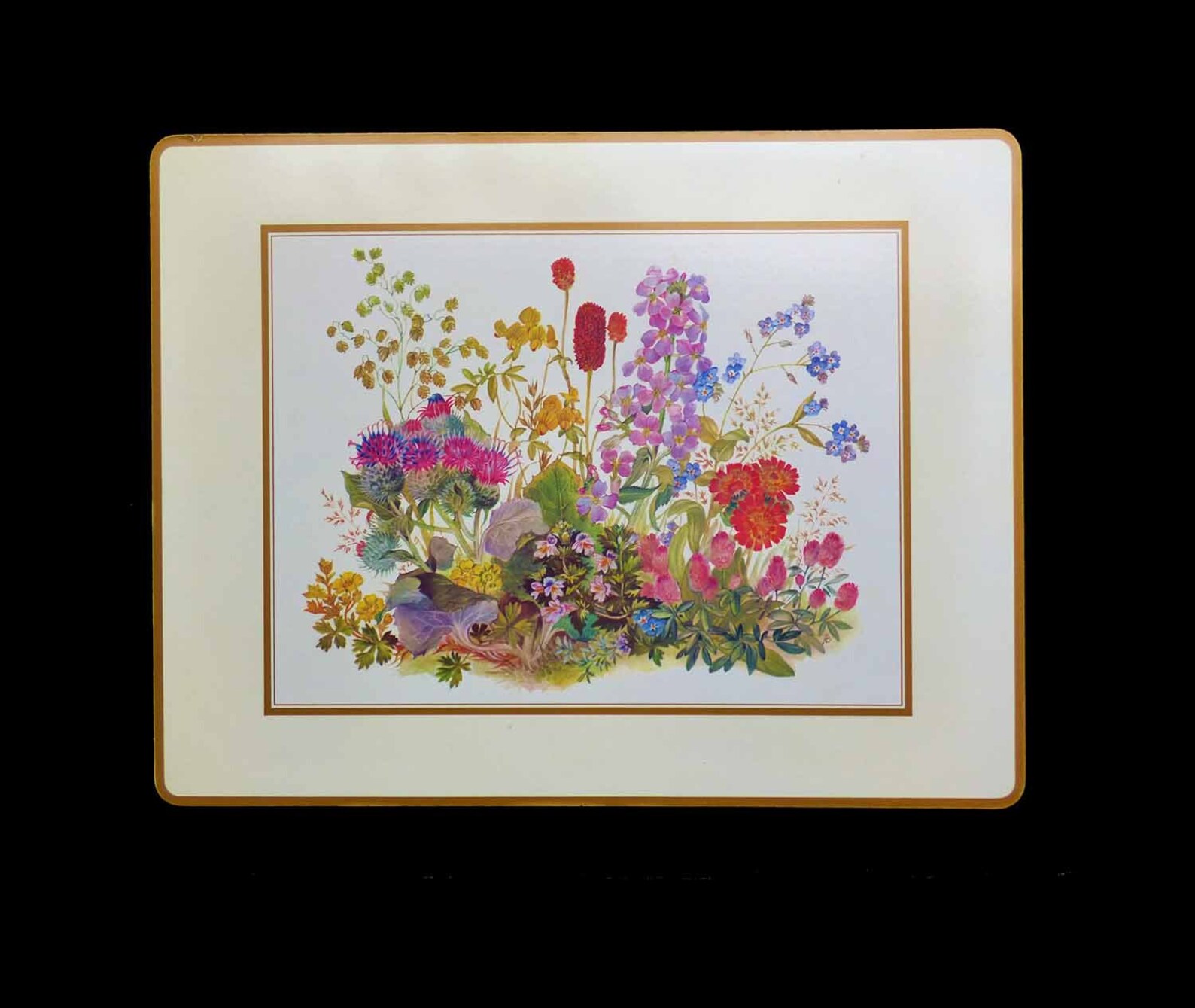 4 LRG Vintage Pimpernel Acrylic Placemats UK Meadow Flowers Etsy