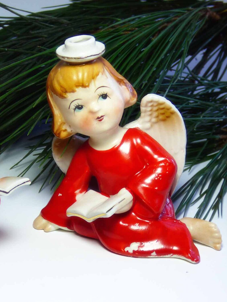 1953 Vintage Musical Angels Candle Holder Angels Singing Etsy