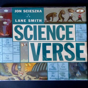 Signierte SCIENCE VERSE von Jon Scieszka & Wild Illustrations von Lane Smith 1st Edition Hardcover Buch Dust Jacket Science Fiction Poetry