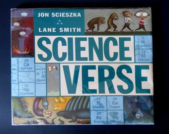 Signed SCIENCE VERSE by Jon Scieszka & Wild Illustrations by Lane Smith 1st Edition Hardcover Book Dust Jacket Science Fiction Poetry