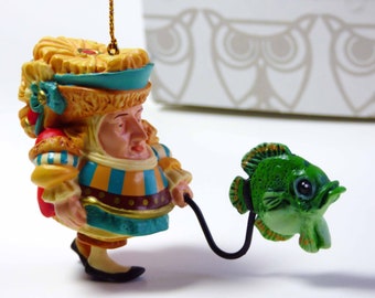 The Fish Walker in Pearl Bisque Christmas Hanging Ornament by James C. Christensen Original Boxes COA Greenwich Workshop