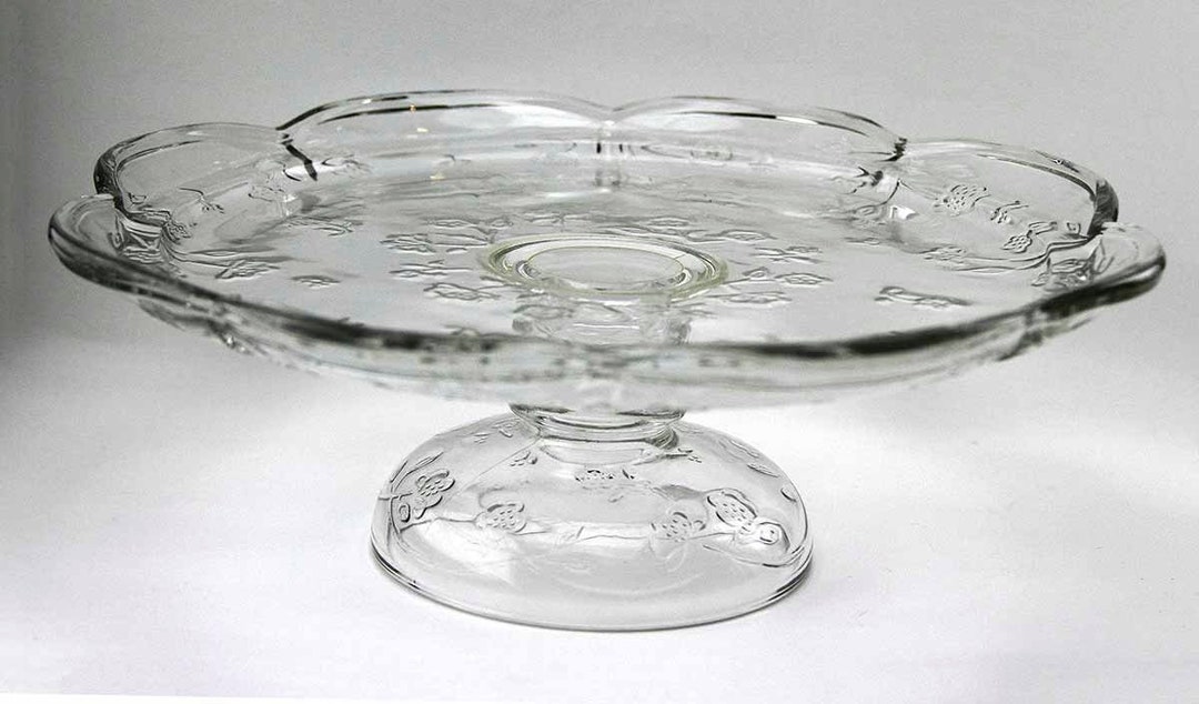 Plat à Gâteau En Verre "Couvercle" 27cm Transparent