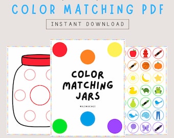 Color Matching Jars Printable: Classroom Learning (Digital Download)