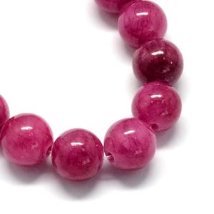 Natürlicher Kamelienjade – runde Perlen (6/8/10 mm) | Strang (ca. 40 cm)