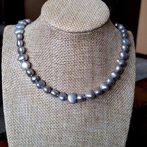 Silver Gray Pearl Necklace