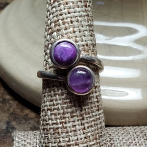 Sugilite Sterling Silver Bypass Ring