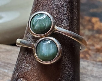 Seraphinite  Sterling Silver Bypass Ring