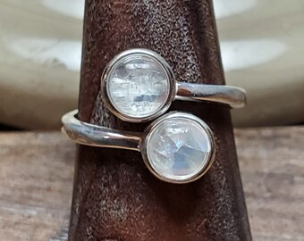 Moonstone Sterling Silver Bypass Ring