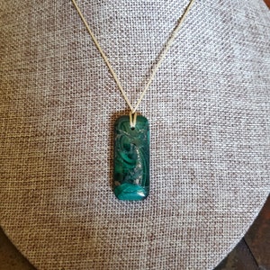 Malachite Chalcopyrite Necklace