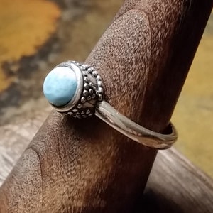 Larimar Sterling Silver Ring