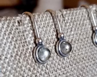 Golden Rutilated Sterling Silver Earrings