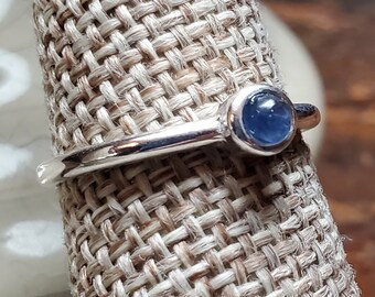 Sapphire Sterling Silver Stackable Ring