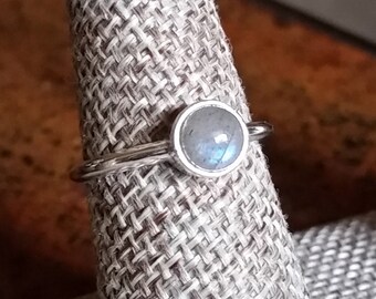 Labradorite Sterling Silver Stackable Ring