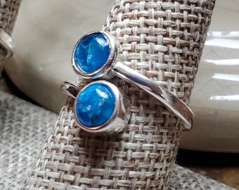 Neon Apatite Sterling Silver Ring