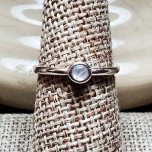 Moonstone Sterling Silver Stackable Ring