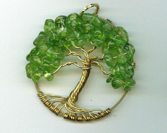 Peridot Tree of Life pendant