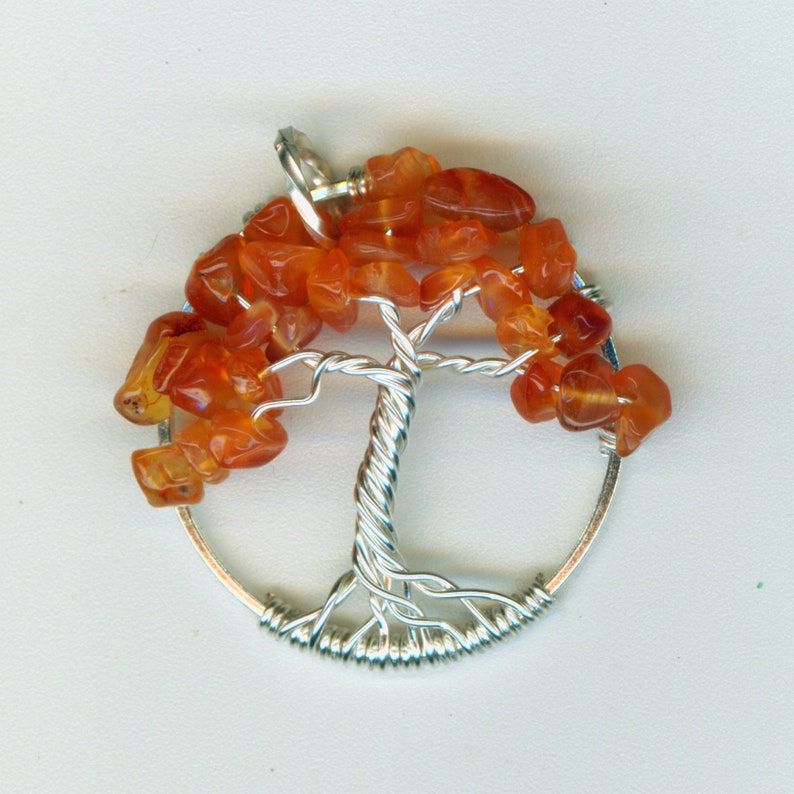 Carnelian Tree of Life Pendant