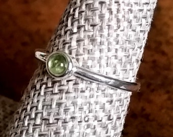 Peridot Sterling Silver Stackable Ring